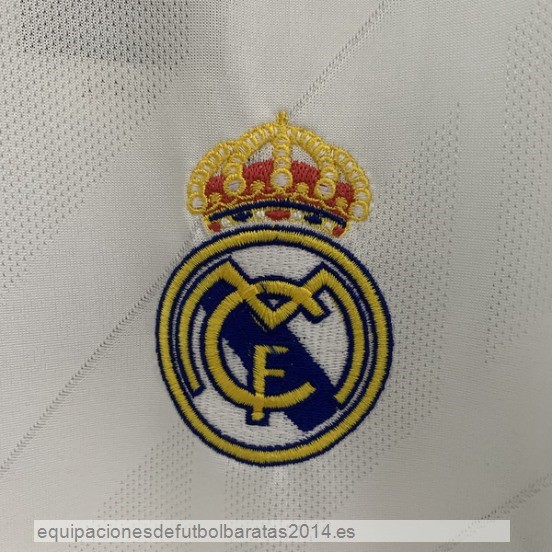 Nuevo 1ª Manga Larga Real Madrid Retro 2017 2018 Blanco Baratas